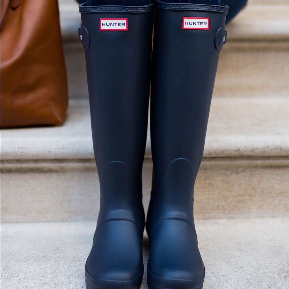 Hunter Original Tall Boots Navy blue